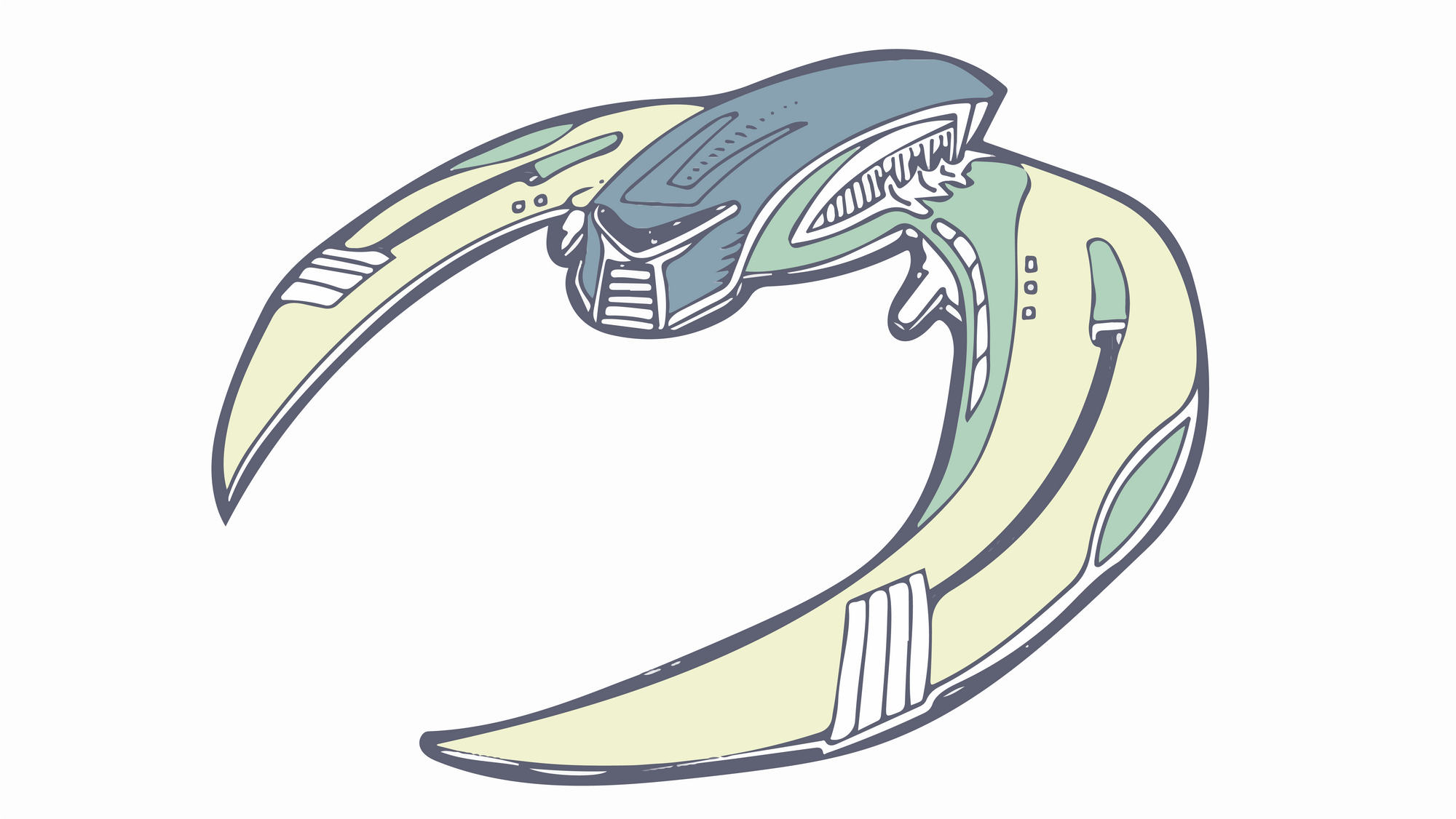 drawing of a Cylon Raider